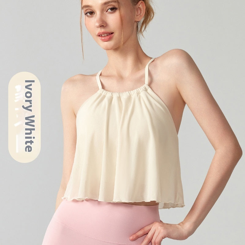 Mesh Yoga Clothes Vest Women's Outer Wear Sling