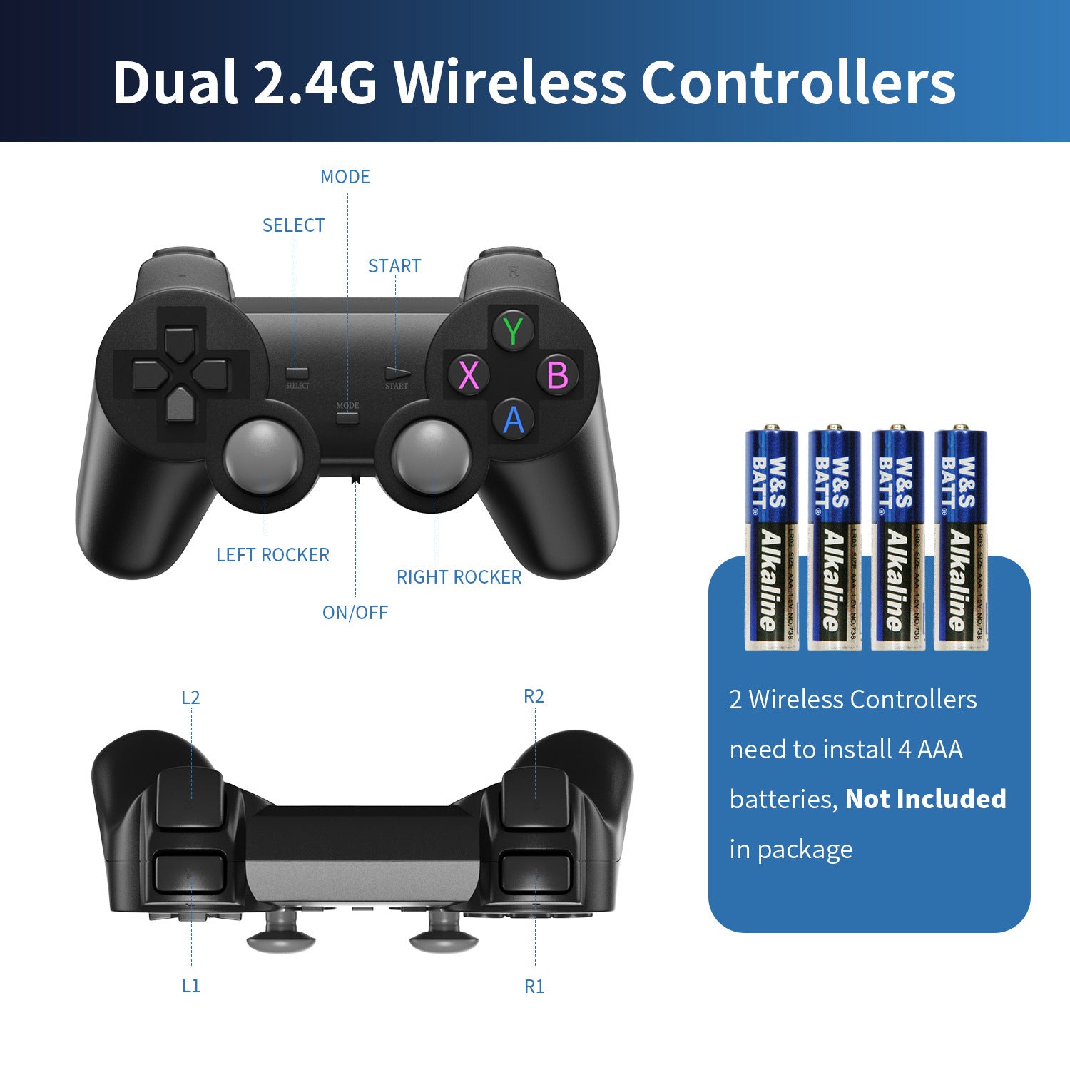 4K HD Wireless Home TV Game Console with HDMI & Controller