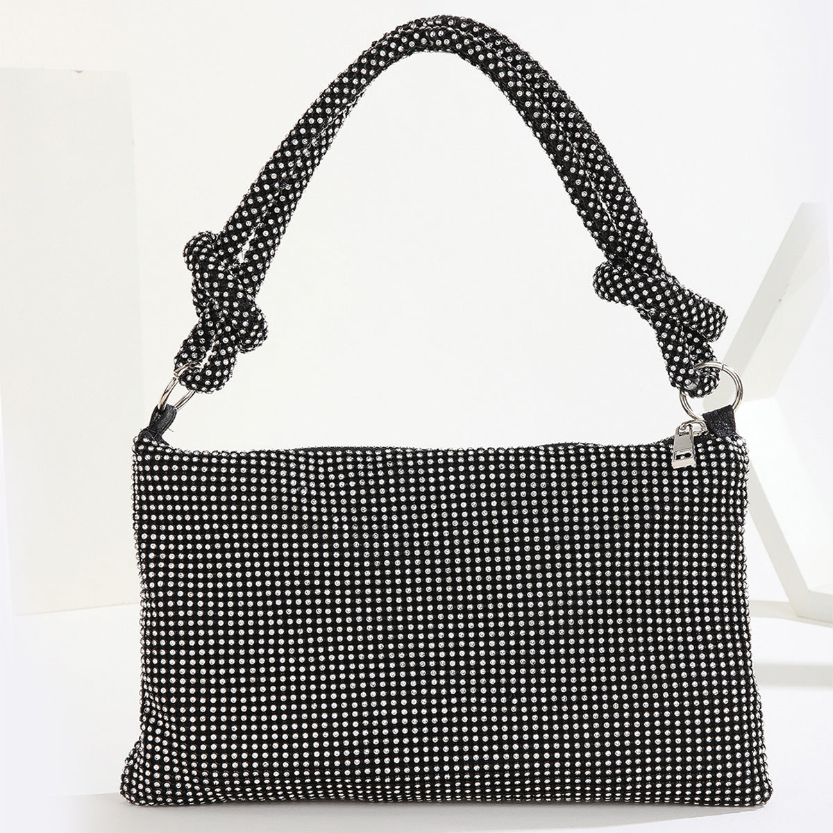 Pochette de soirée pour femme incrustée de strass et diamants, 26x16cm, Plusieurs coloris