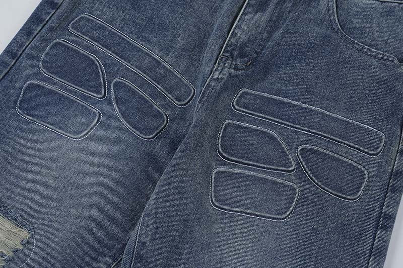 American-Style Retro Washed Wide-Leg Jeans for Men