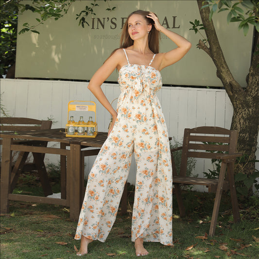 Women's Fashion Simple Printed Overalls