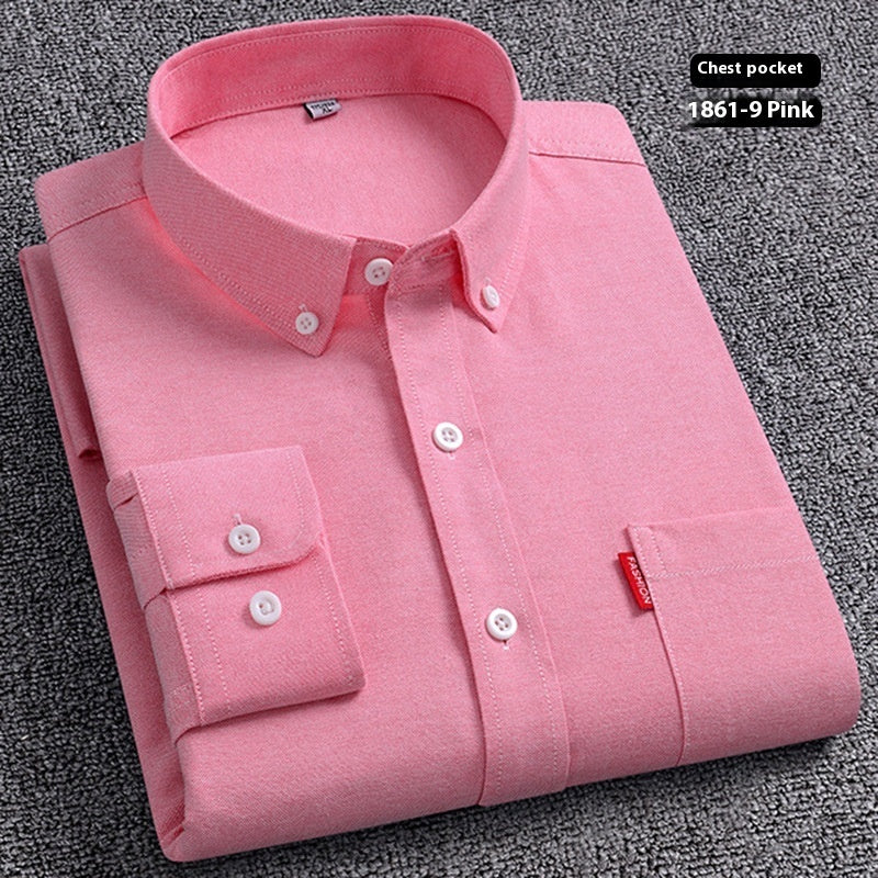 Pure Cotton Washed Oxford Slim Fit Men’s Shirt Long Sleeve