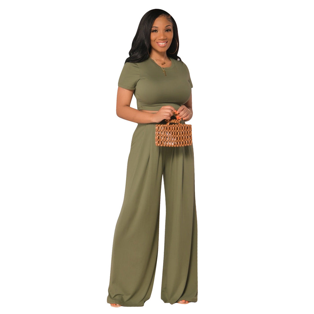 Versatile Casual Wide-Leg Two-Piece Set for Women