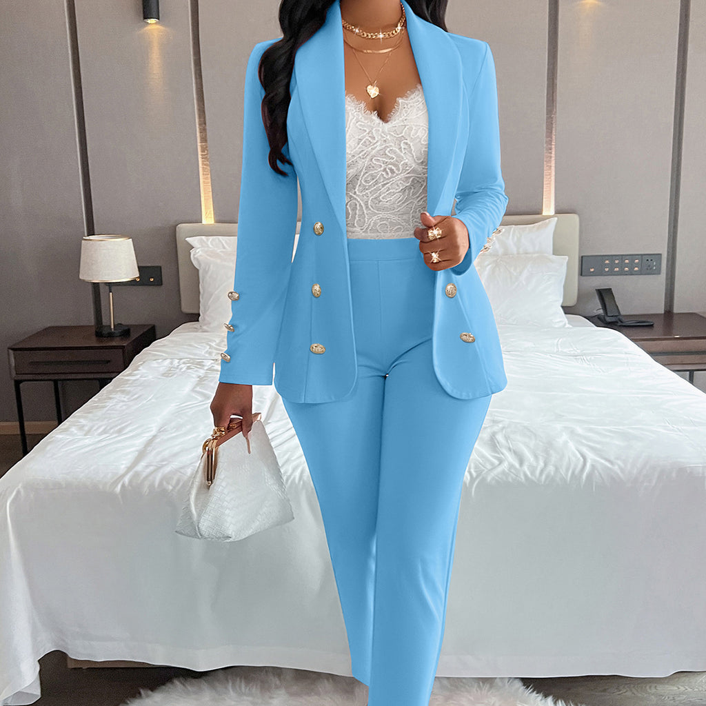 European and American Women's Small Suit with Dignified Design