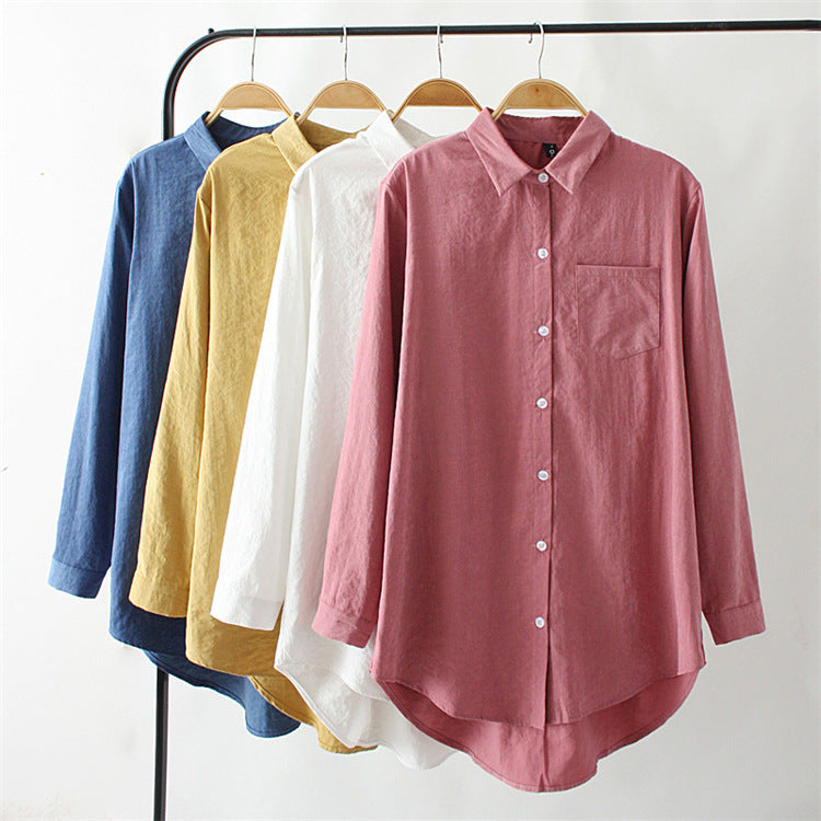 Large Size Women's Plus Polyester Clothing Spring Shirt