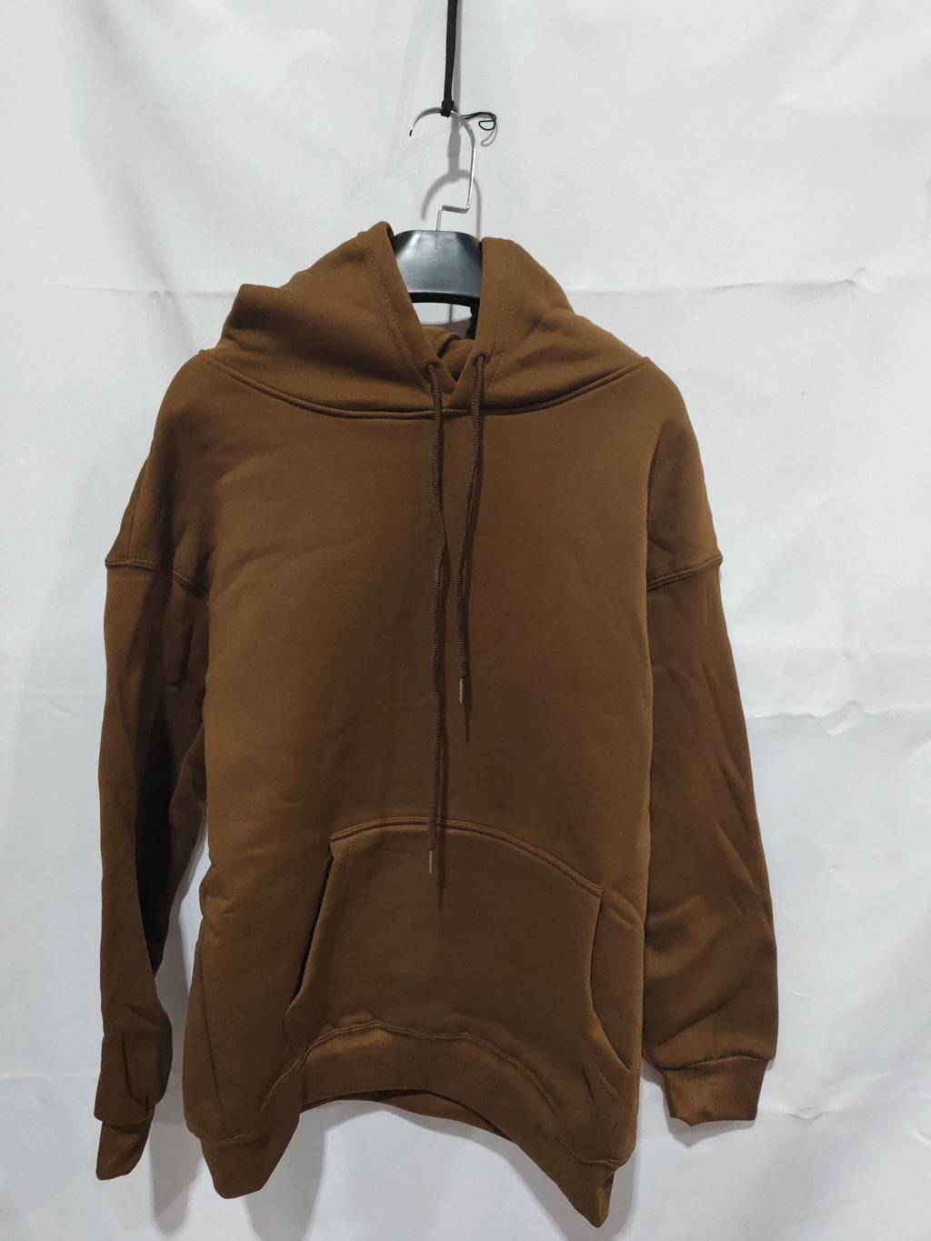Sweat-shirt à capuche oversize uni avec poches pour femme - Pullover, Polyester, S-XXL