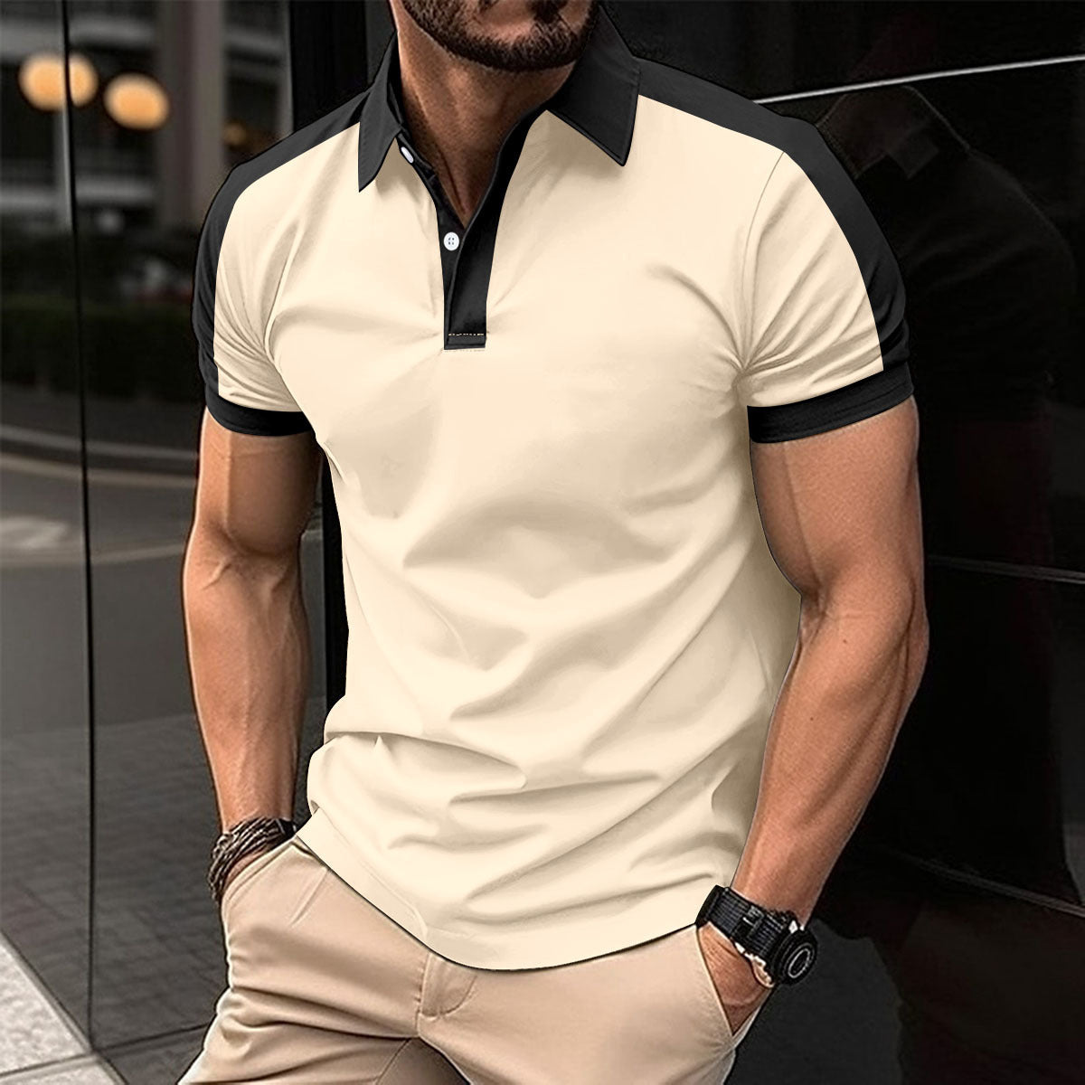 Men's Short Sleeve Summer Casual Business Polo Shirt