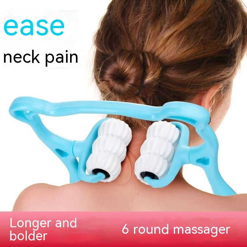 Manual Neck and Shoulder Massager Clamp with 6-Ball Magnetic Massage