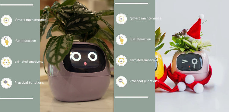 Smart Planter with 7 Sensors & AI Chips for Easy, Fun Plant Care – Over 49 Expressions