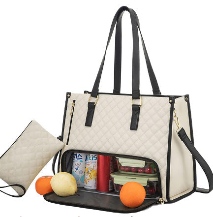 Stylish Large-Capacity Insulated Tote Bag with Leak-Free Design for Everyday Use