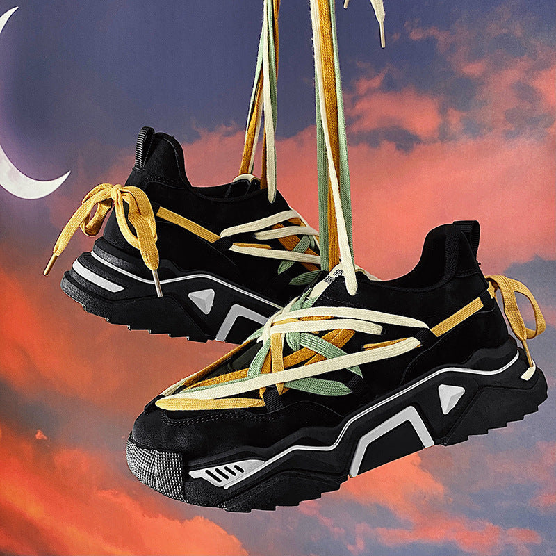 Irregular Shoelaces Men’s Leisure Sports Low Shoes