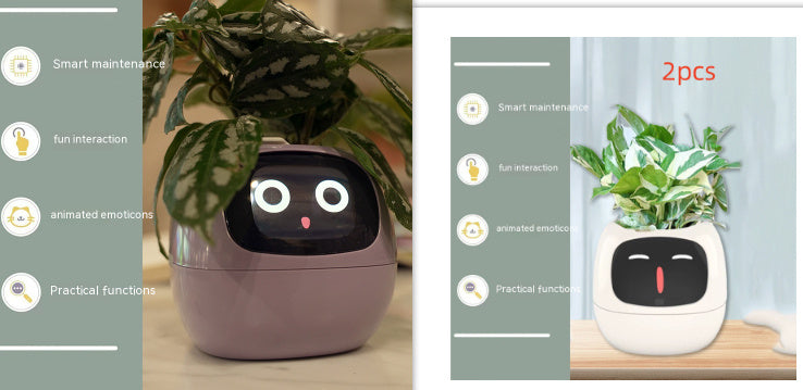 Smart Planter with 7 Sensors & AI Chips for Easy, Fun Plant Care – Over 49 Expressions