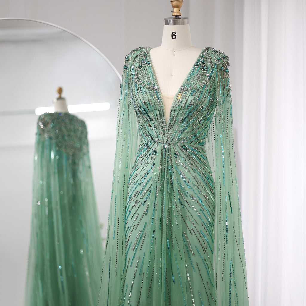Elegant Long V-Neck Lace Dress in Multiple Colors
