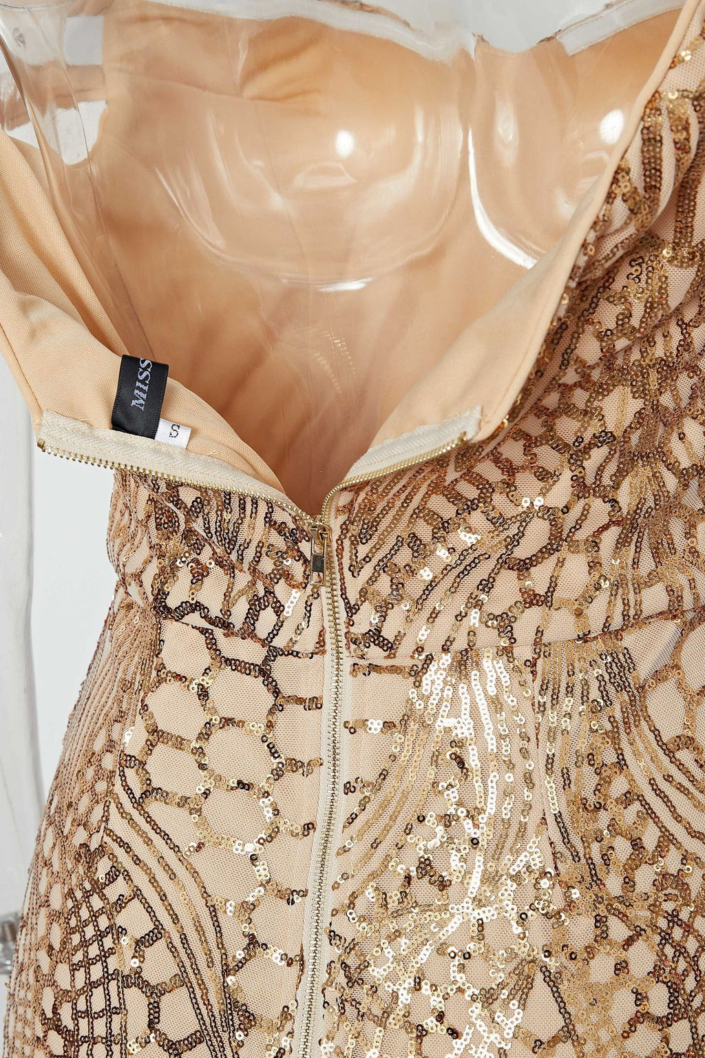 Women's Sequined Tube Top Dress Mop