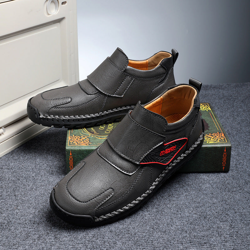 Handmade Leather Casual Stitching Platform Shoes Plus Size