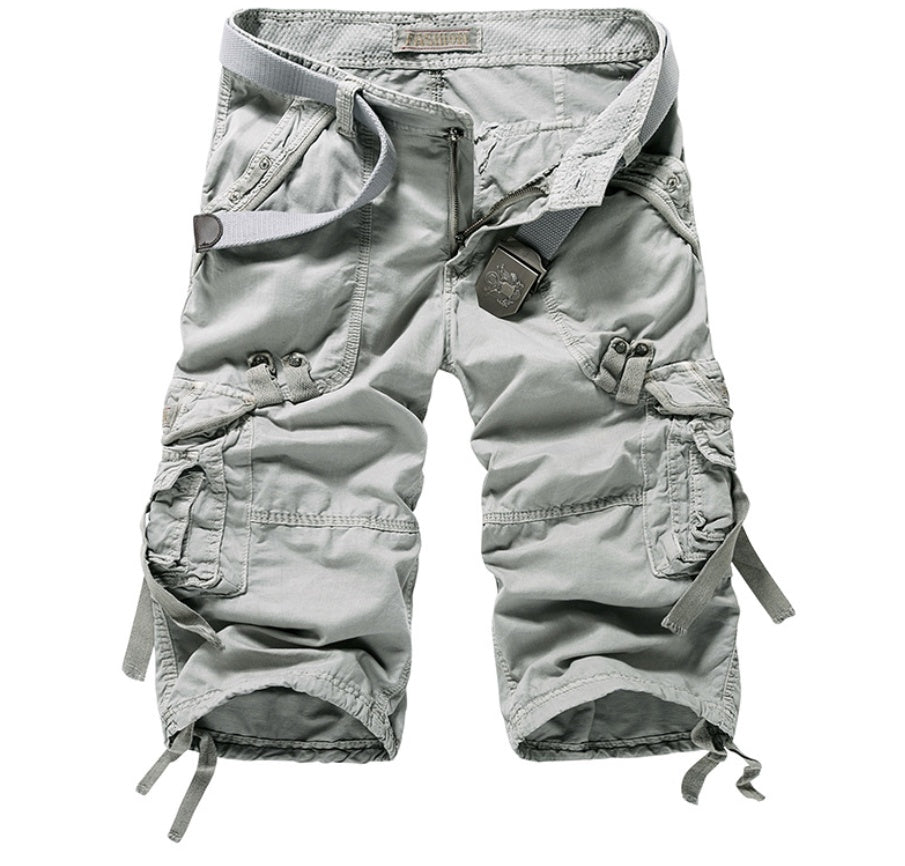 Short de travail multipoches en coton pour hommes