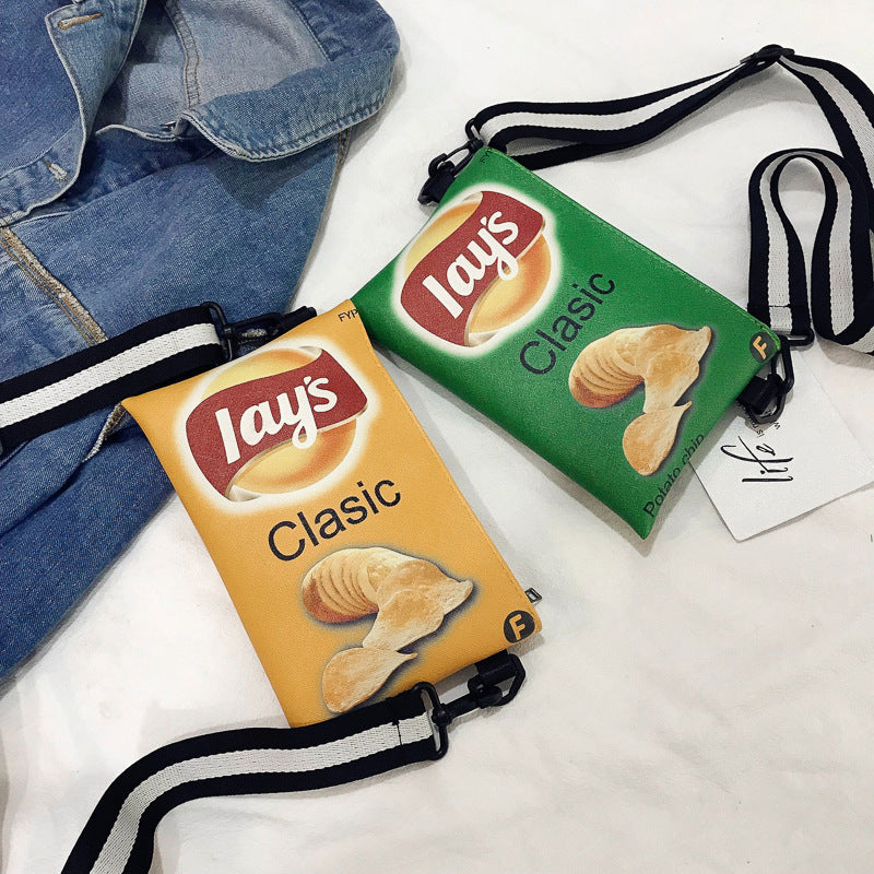 Mini sac bandoulière en toile Lay's Chips avec lanière d'épaule