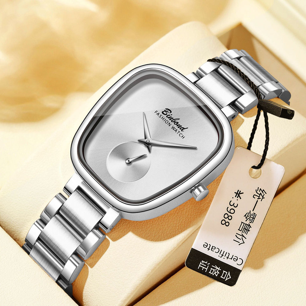 Montre à quartz étanche en acier inoxydable pour femme 34mm