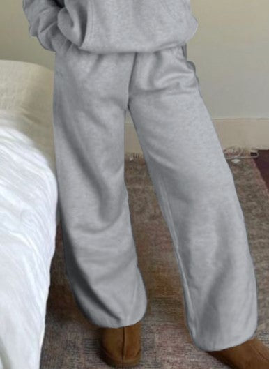 High Waist Straight-Leg Pants Leisure Sports Suit Set