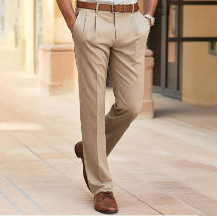 Men's Casual Comfortable Striped Button-Up Shirt for Spring and Autumn