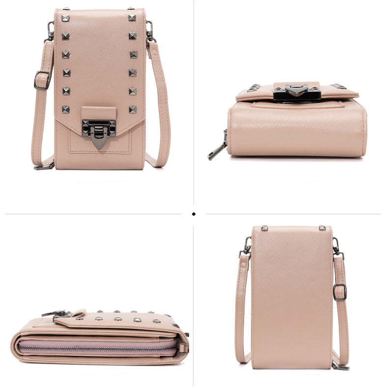 Rivet Design Shoulder Bags Mobile Phone Crossbody Bags
