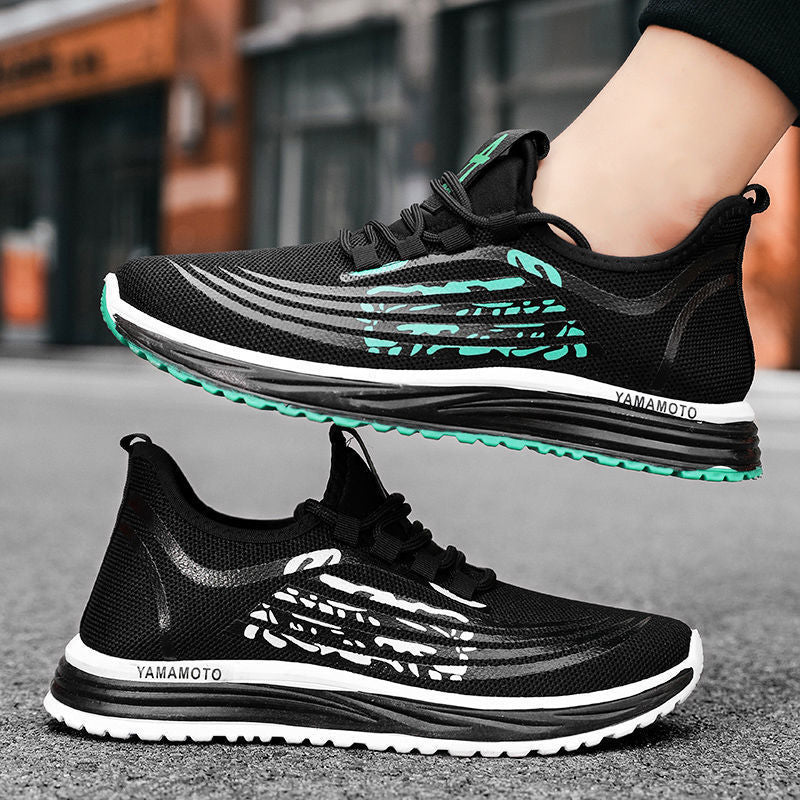 Chaussures de course décontractées respirantes pour hommes Semelle souple en mesh