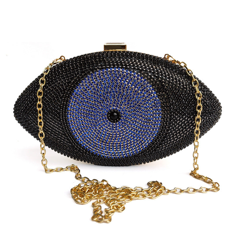 Pochette Cosmétique de Soirée Diamant avec Chaîne 24.5X6.5X15CM