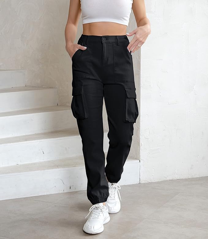 European & American Style Women's High Waist Casual Jogging Overalls