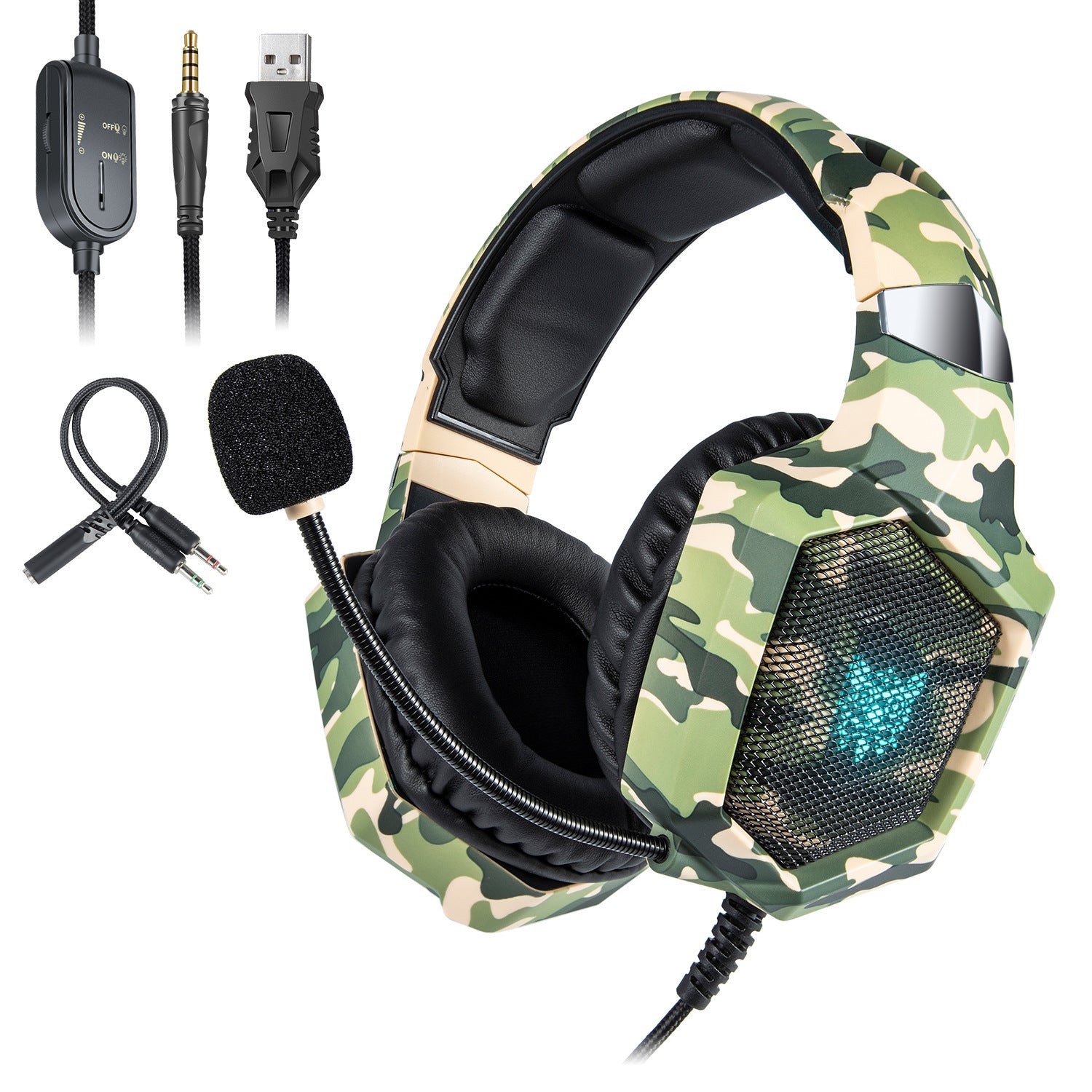ONIKUMA K8 Wired Gaming Headset with Microphone and Braided Cable