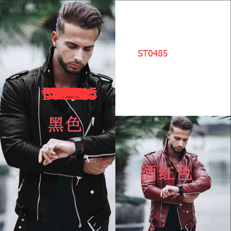 Men's PU Jacket with Asian Size Guide