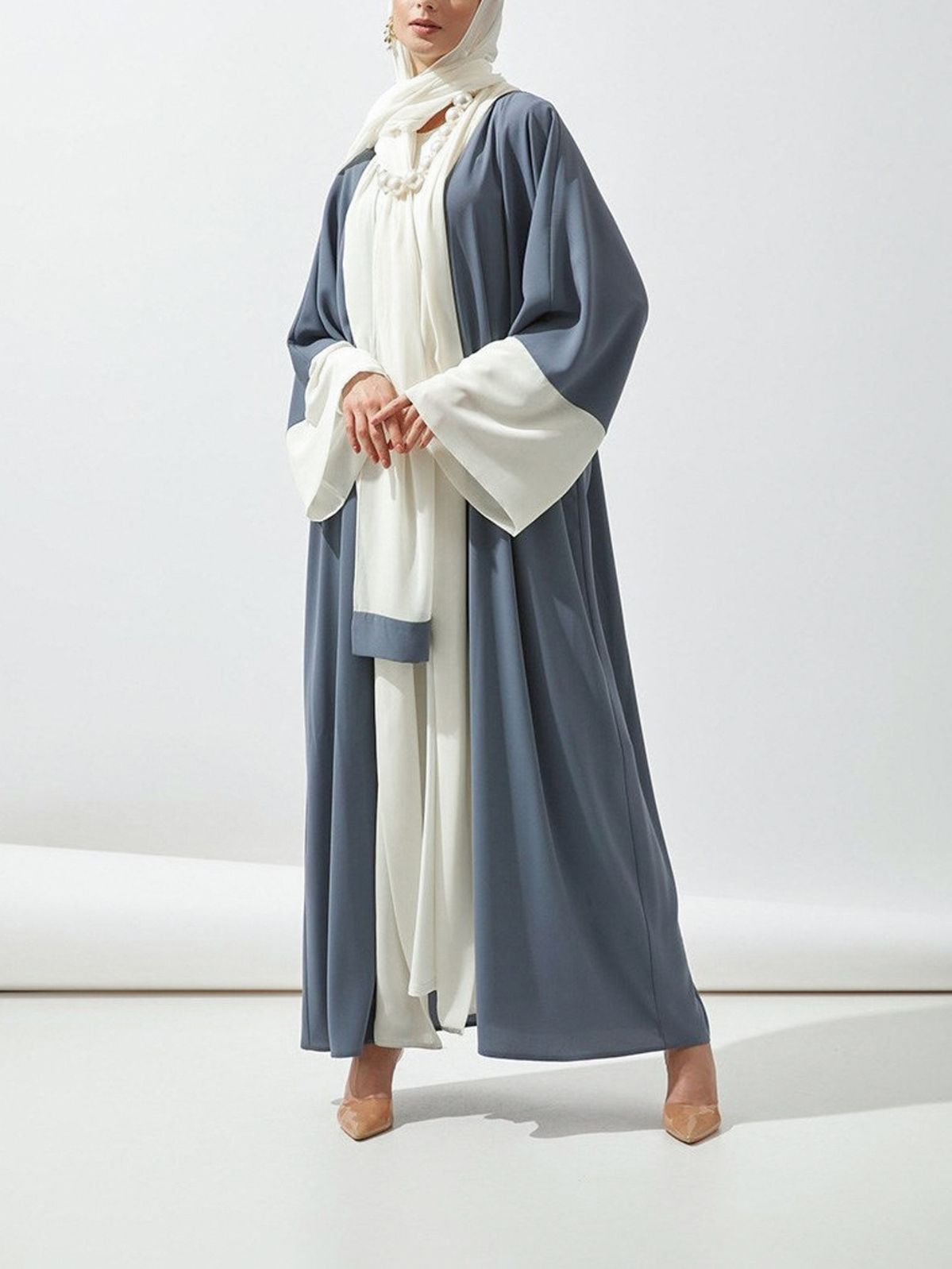 Sun Protection Stitching Cardigan Muslim Robe