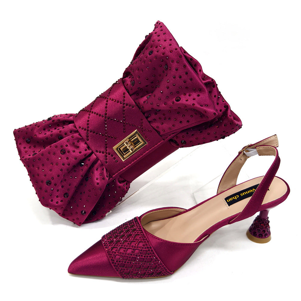 Ensemble Chaussures et Sac Pointus Minimalistes pour Femme