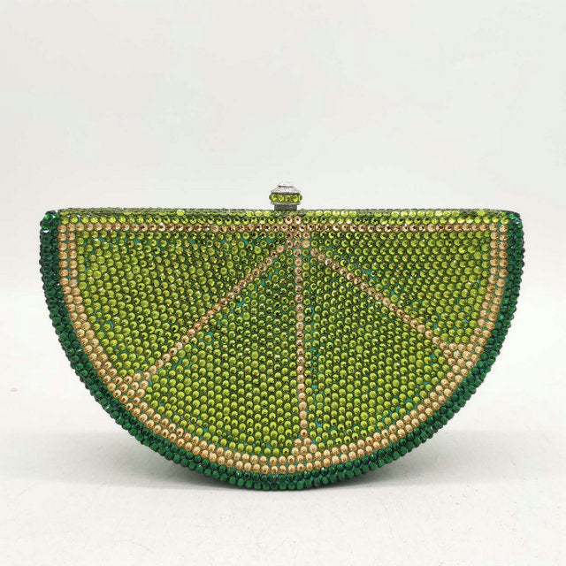 Women's Rhinestone Flat Bottom Party Clutch Bag 17x6x10cm