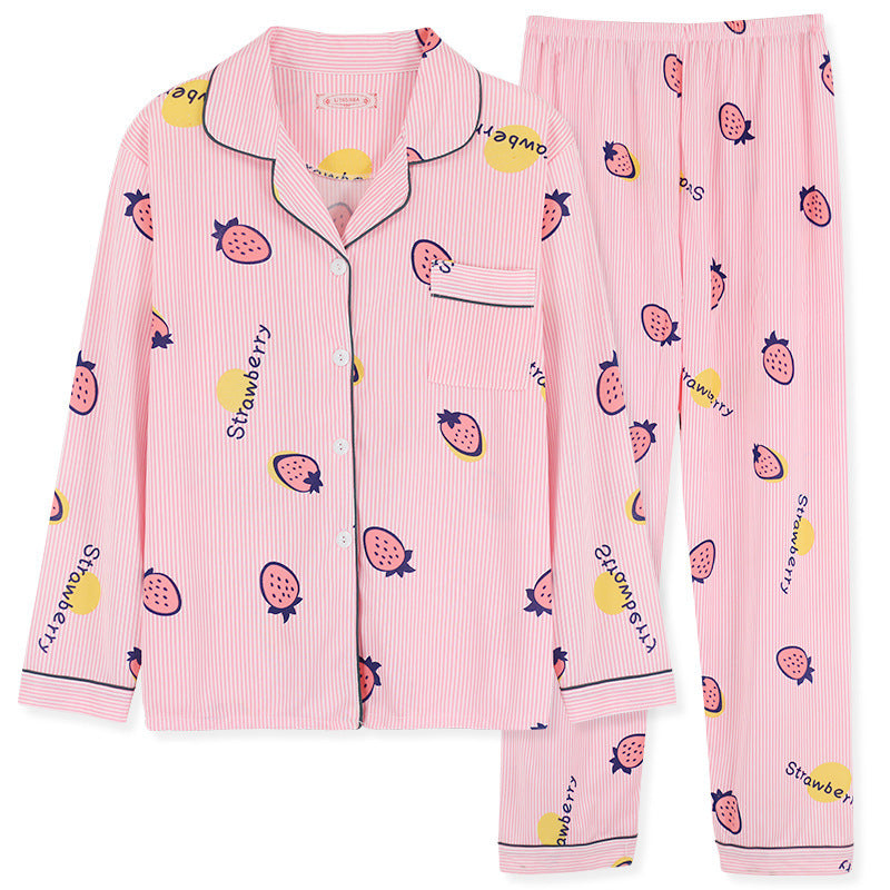 Ensemble de pyjama pour femme grande taille avec cardigan à revers et manches longues