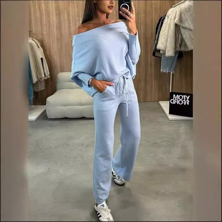 Temperament Casual Two-Piece Suit for Women in Polyester