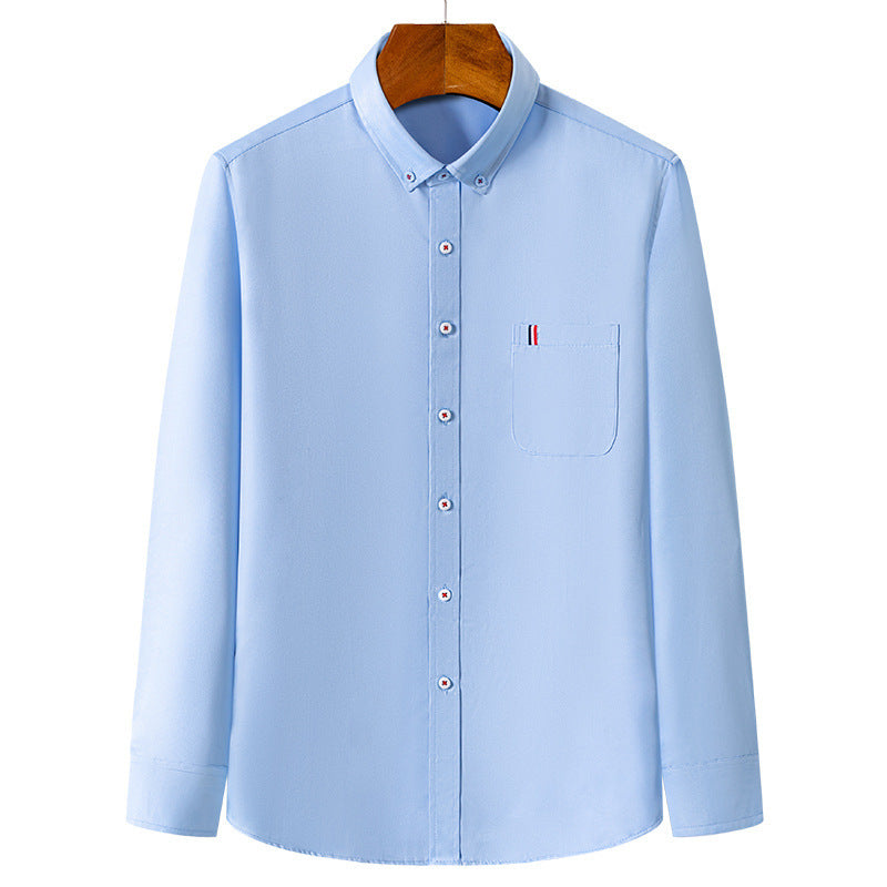 Chemise habillée décontractée pour homme en fibre de polyester