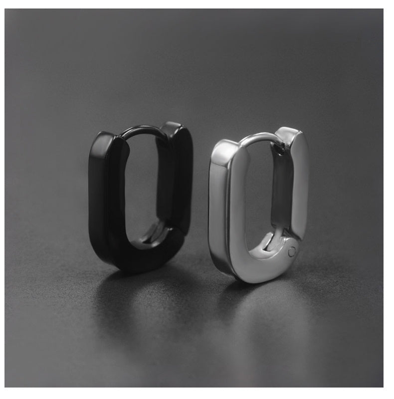 Hip Hop Street Ear Studs Men Hiphop Geometric Earrings