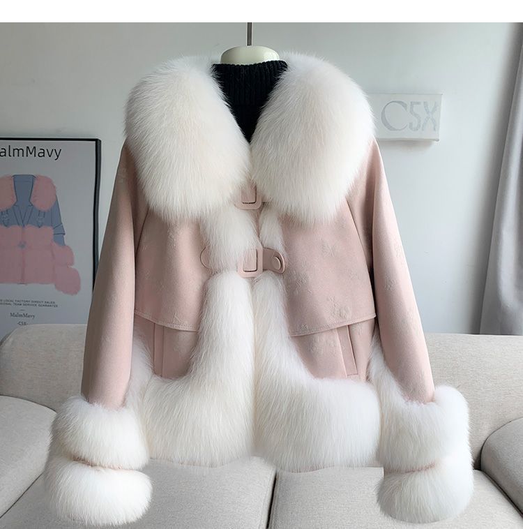 Veste courte et chaude d'hiver épaissie pour femme