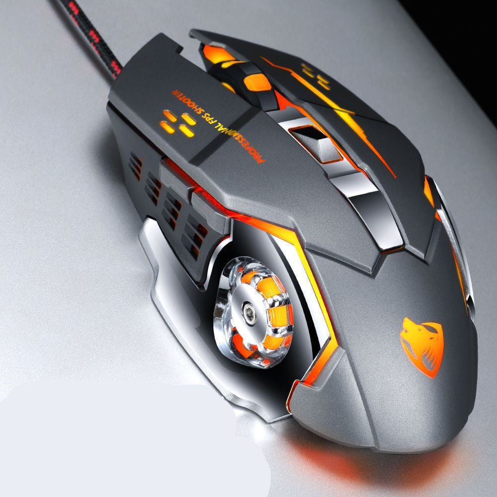 Mechanical Wired Gaming Mouse 1600DPI Ergonomic USB 6-Button