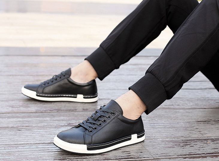 Handmade Men’s Flat Heel Rubber Sole Shoes