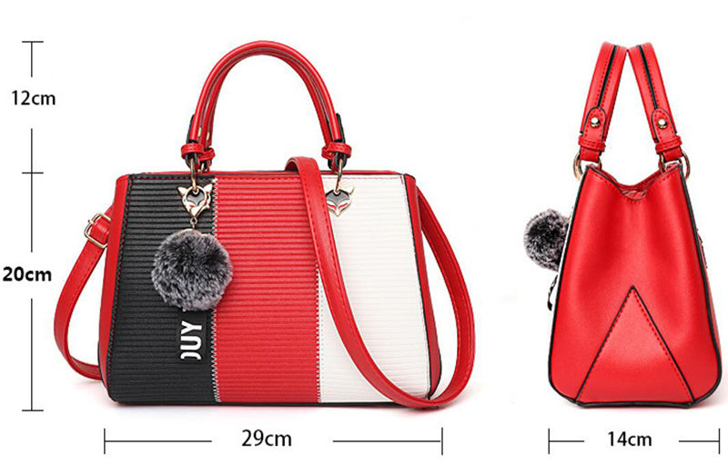 Ladies PU Leather Crossbody Shoulder Handbag 29x14x20cm