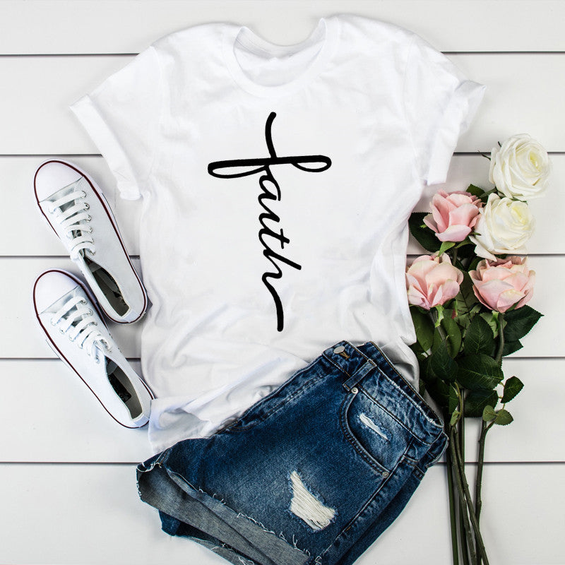 Plus Size Women's Short-Sleeve Loose Chenille T-Shirt