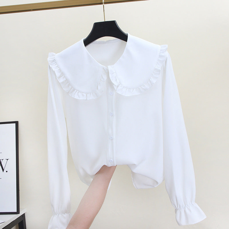 Loose Style Doll Collar Top Coat