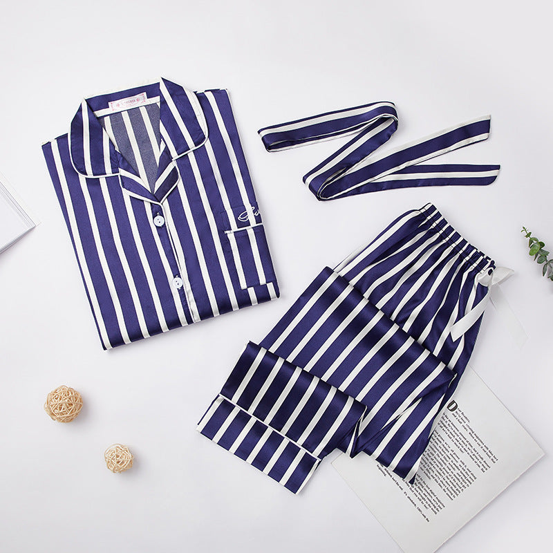 Miss Two-Piece Summer Silk Homewear Set