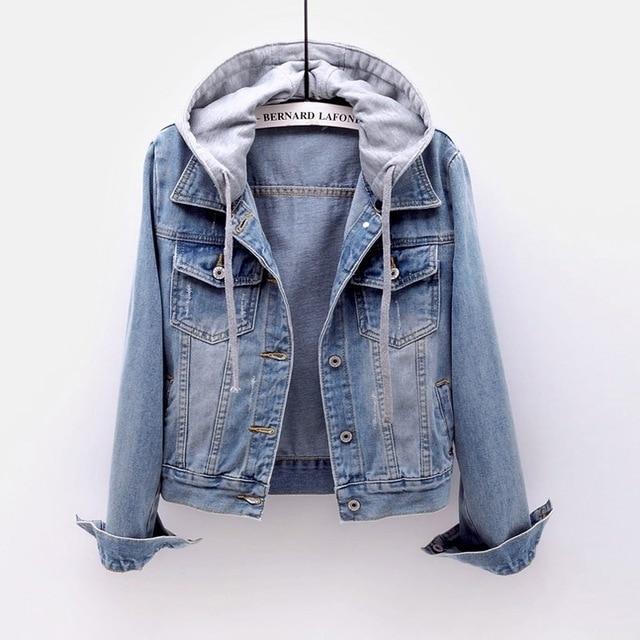 Winter Cotton Denim Coat Short Loose Fit
