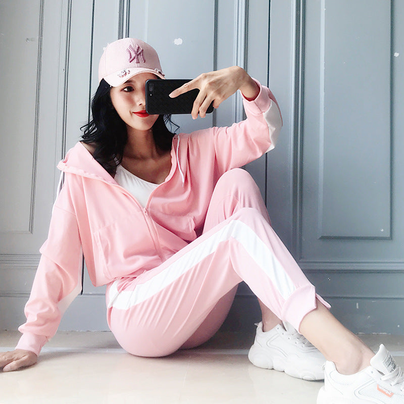 Women’s Long Sleeve Zipper Cardigan Sports Suit