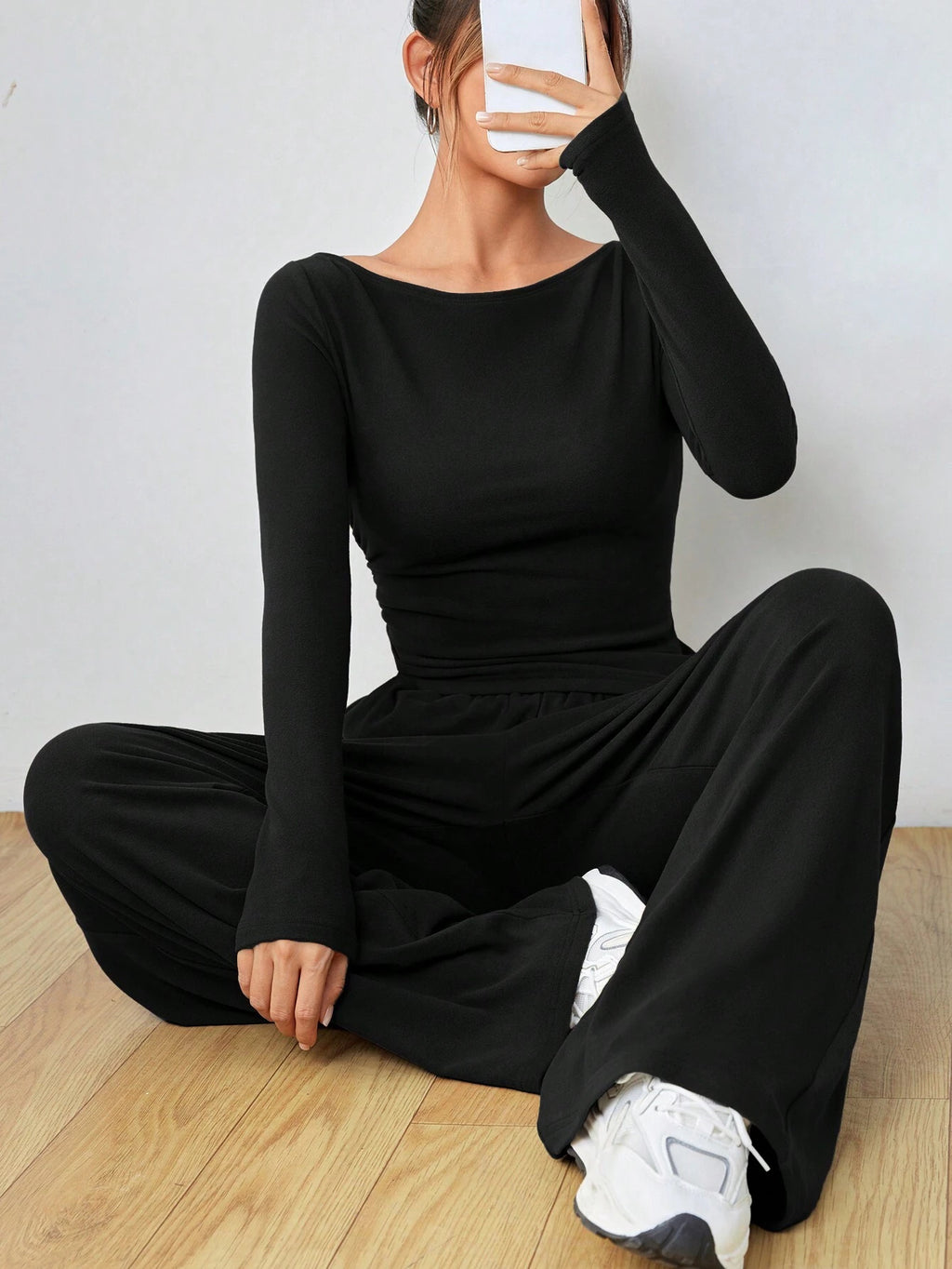 Women's Irregular Casual Long-Sleeve Suit Set