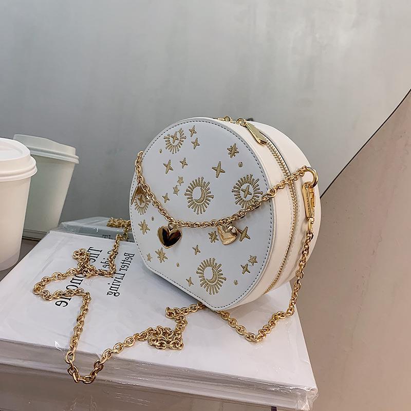 Sac bandoulière messager vintage brodé pour femme