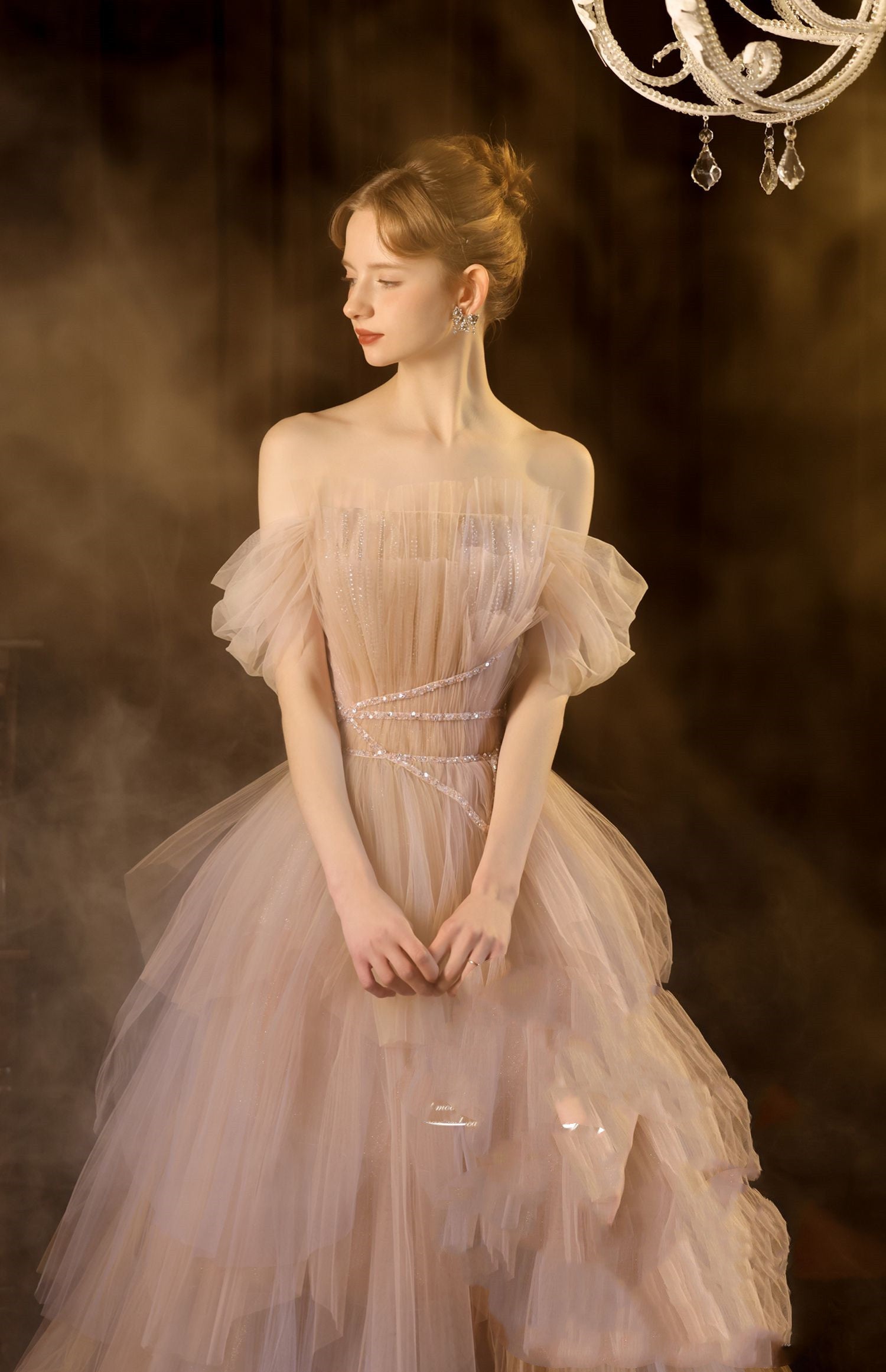 Salute Wine Evening Dress Light Luxury Small