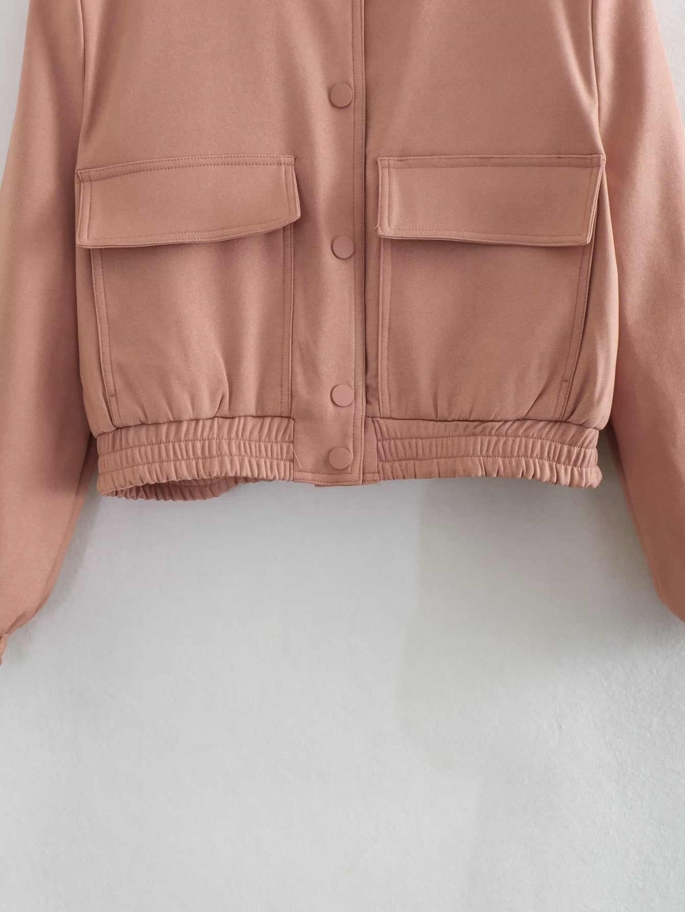 European American Summer Flight Jacket with Large Pocket & A-Line Skirt Set